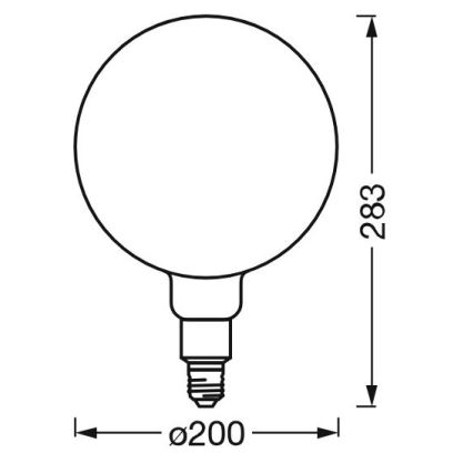 Lâmpada LED com regulação SMART+ GLOBE G200 E27/6W/230V 2500K Wi-Fi - Ledvance