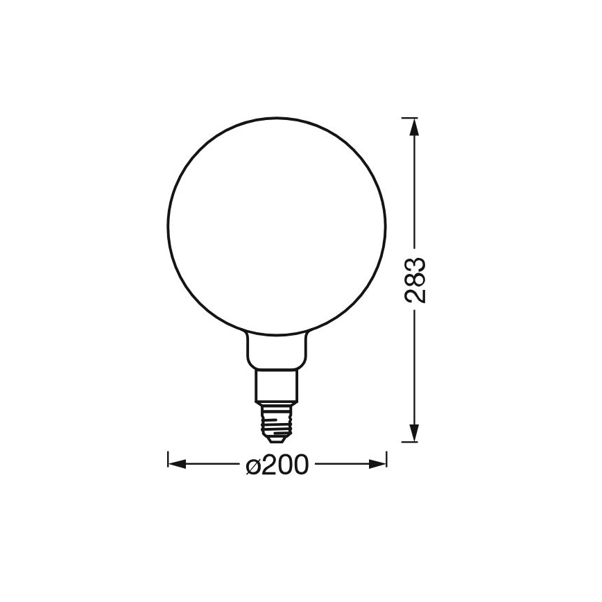 Lâmpada LED com regulação SMART+ GLOBE G200 E27/6W/230V 2500K Wi-Fi - Ledvance