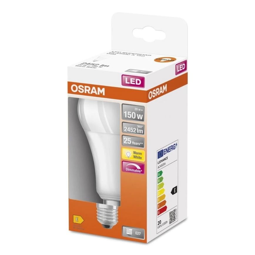 Lâmpada LED com regulação SUPERSTAR E27/20W/230V 2700K - Osram