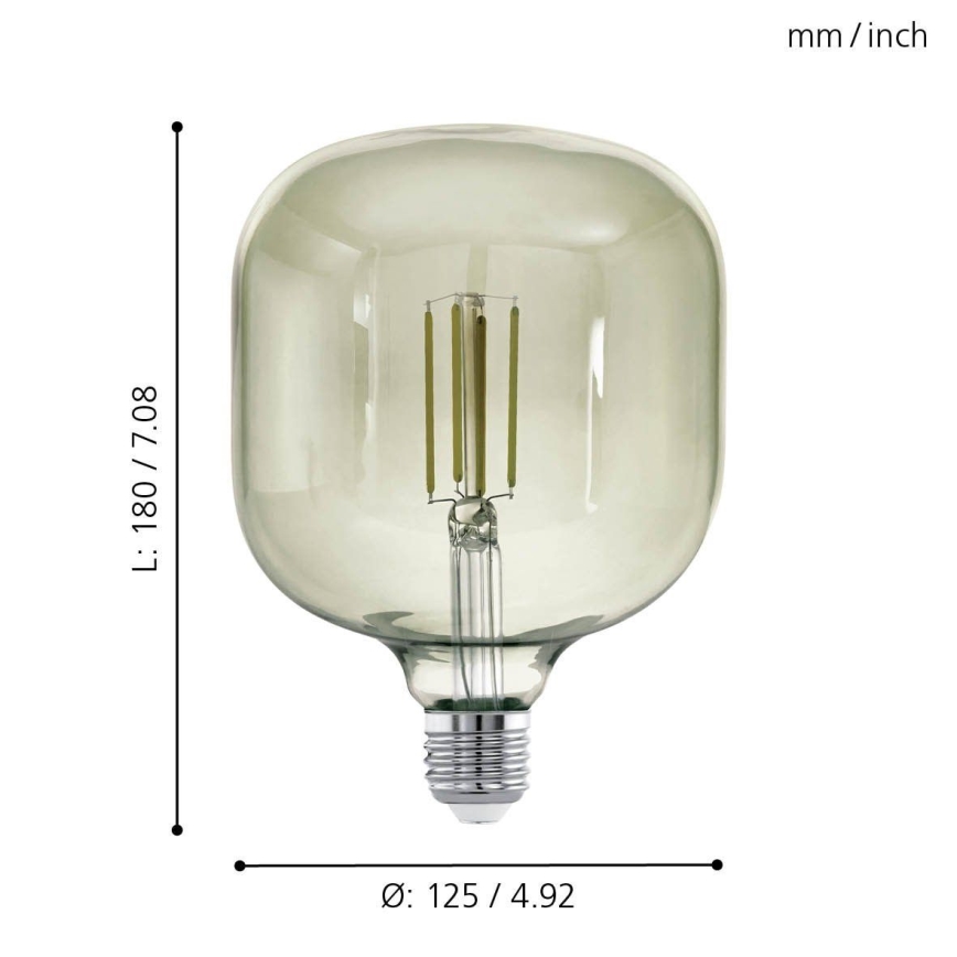 Lâmpada LED com regulação VINTAGE E27/4W/230V 3000K  - Eglo 12597