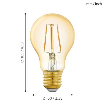 Lâmpada LED com regulação E27/5,5W/230V 2200K - Eglo