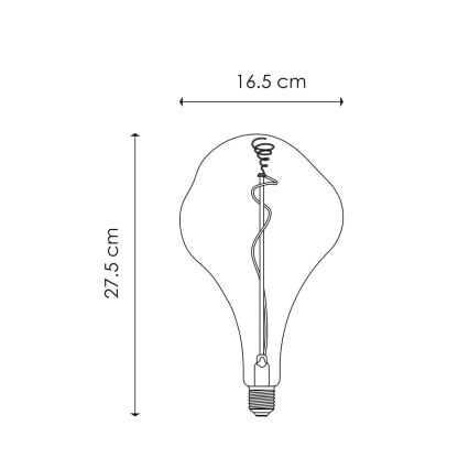 Lâmpada LED com regulação VINTAGE EDISON E27/3W/230V 1800K