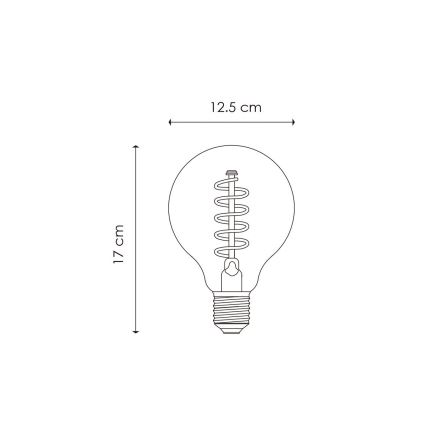 Lâmpada LED com regulação VINTAGE EDISON G125 E27/4W/230V 2200K