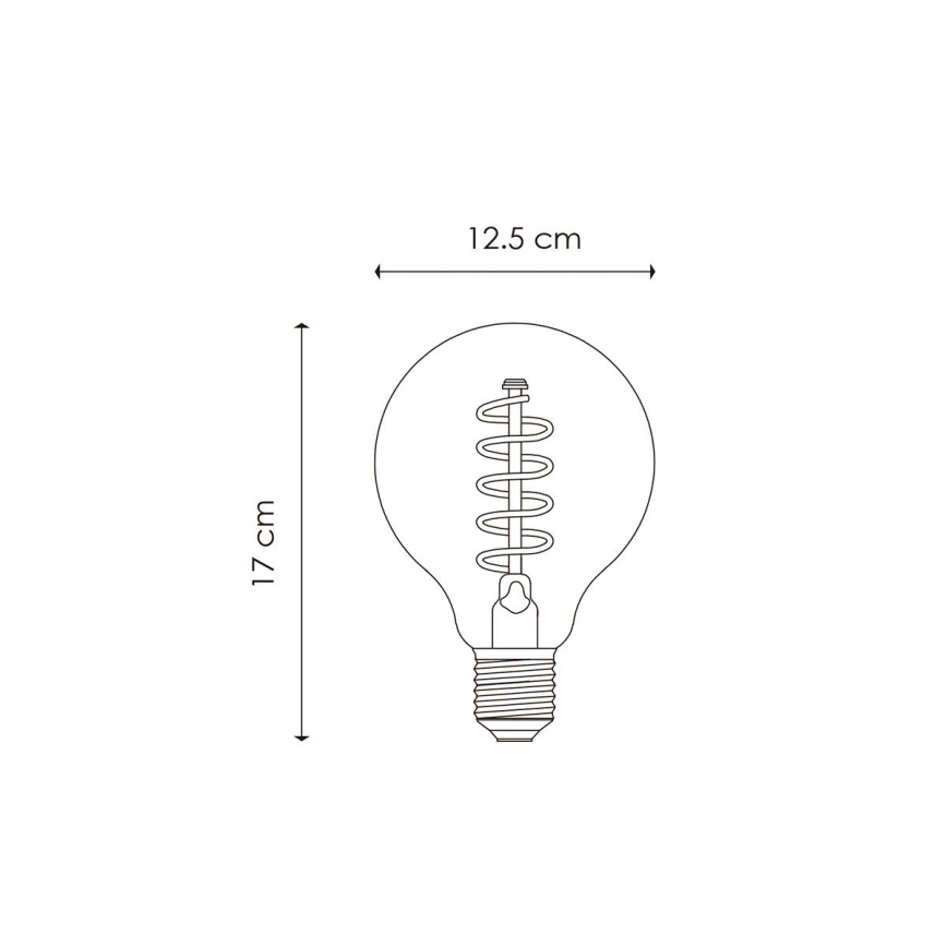 Lâmpada LED com regulação VINTAGE EDISON G125 E27/4W/230V 2200K
