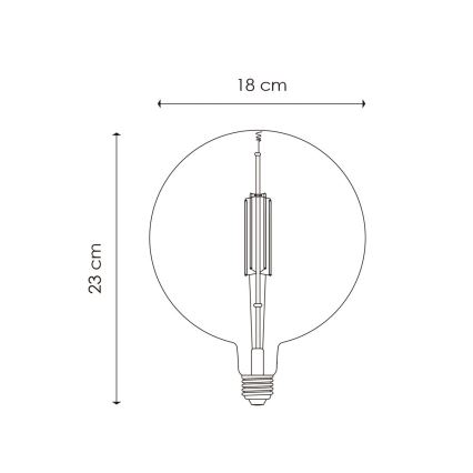 Lâmpada LED com regulação VINTAGE EDISON G180 E27/4W/230V 2700K