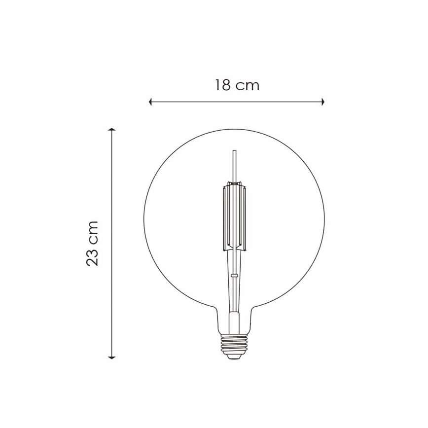Lâmpada LED com regulação VINTAGE EDISON G180 E27/4W/230V 2700K