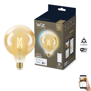 Lâmpada LED com regulação VINTAGE FILAMENT G125 E27/6,7W/230V 2000-5000K CRI 90 Wi-Fi - WiZ
