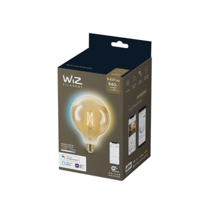 Lâmpada LED com regulação VINTAGE FILAMENT G125 E27/6,7W/230V 2000-5000K CRI 90 Wi-Fi - WiZ