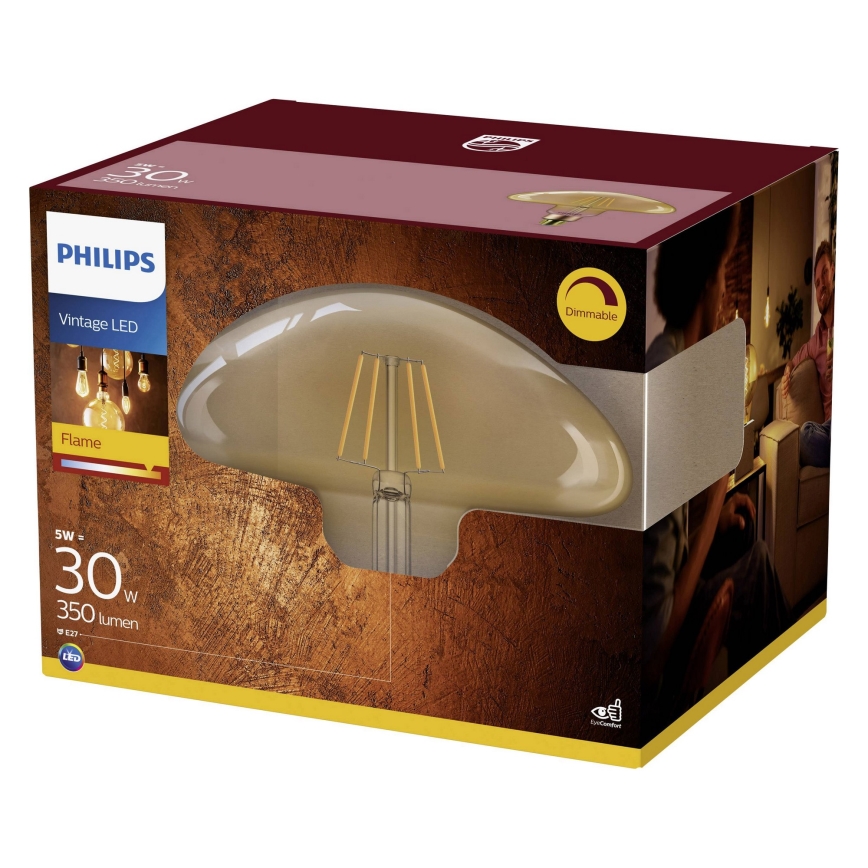 Lâmpada LED com regulação VINTAGE Philips E27/5W/230V 2000K