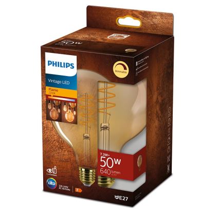 Lâmpada LED com regulação VINTAGE Philips E27/7W/230V 2200K
