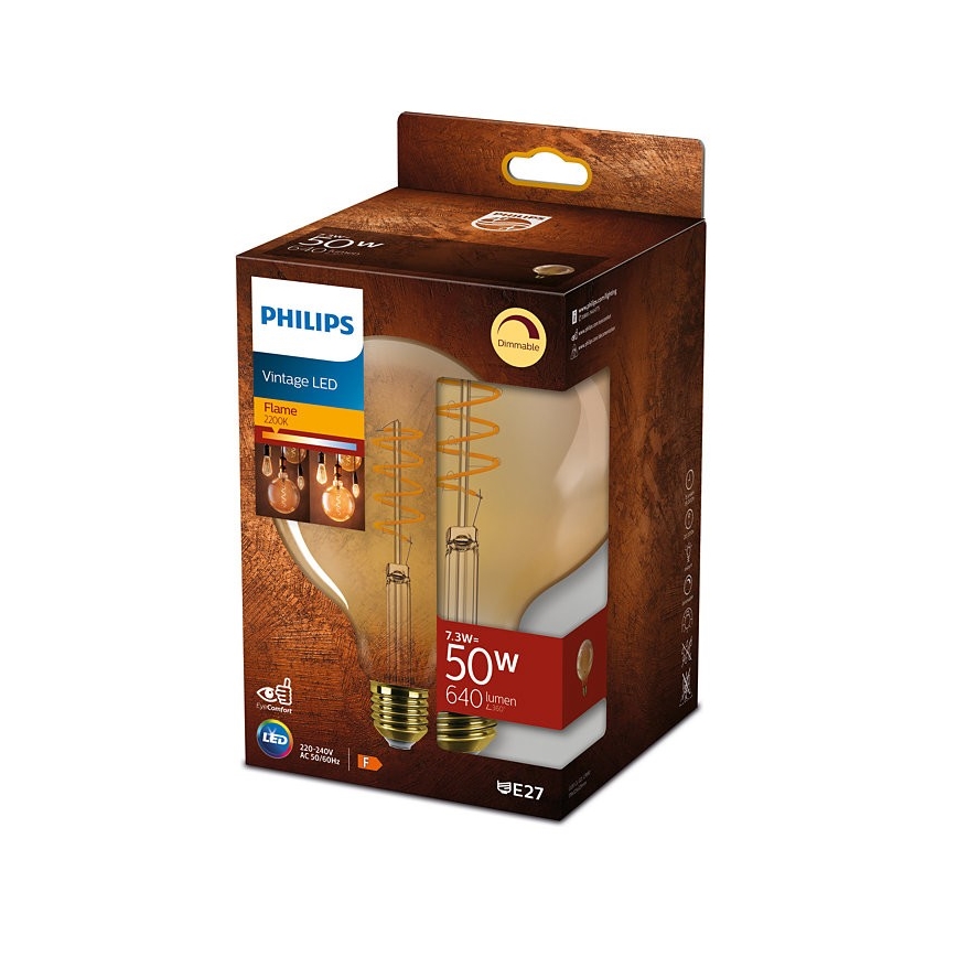 Lâmpada LED com regulação VINTAGE Philips E27/7W/230V 2200K
