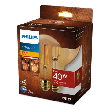 Lâmpada LED com regulação VINTAGE Philips G95 E27/7W/230V 1800K