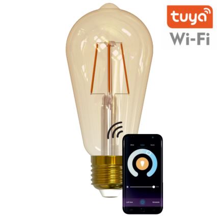 Lâmpada LED com regulação VINTAGE ST64 E27/5,5W/230V 1800-2700K Wi-fi Tuya