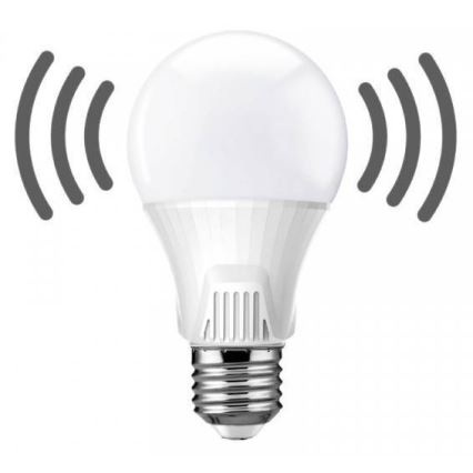 Lâmpada LED com sensor E27/9W/230V 6500K