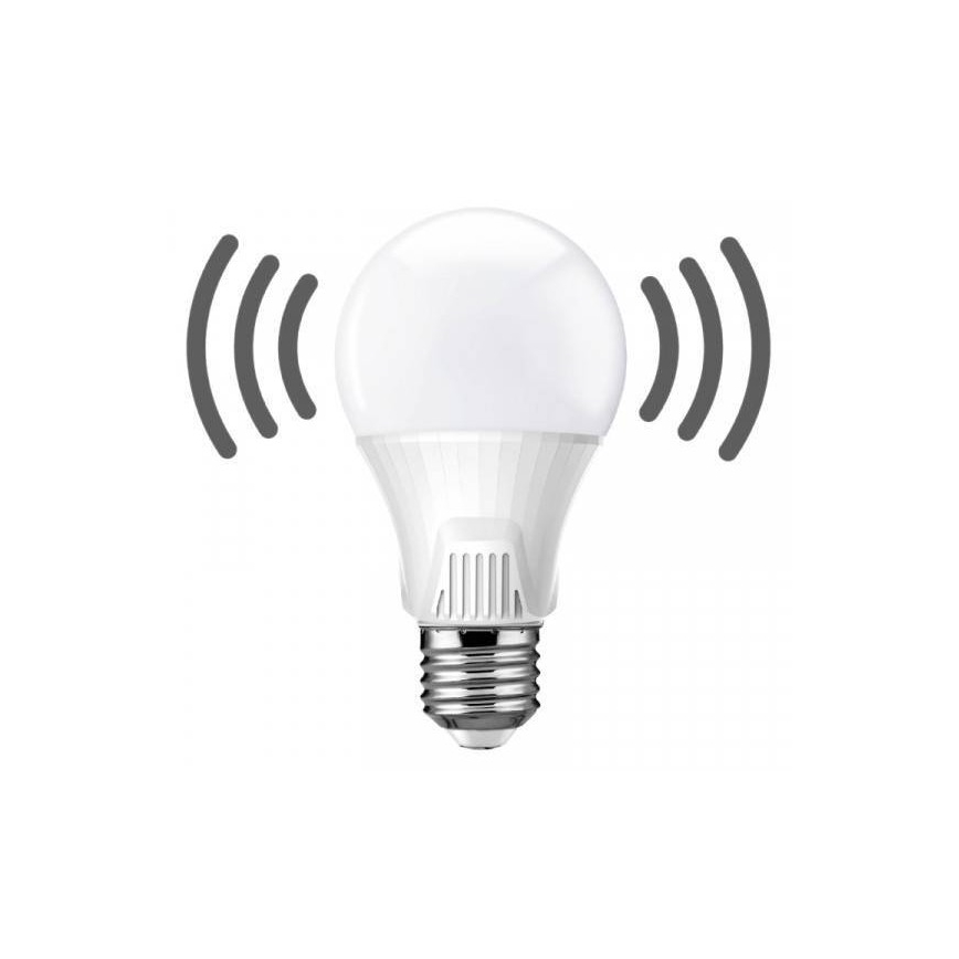 Lâmpada LED com sensor E27/9W/230V 6500K