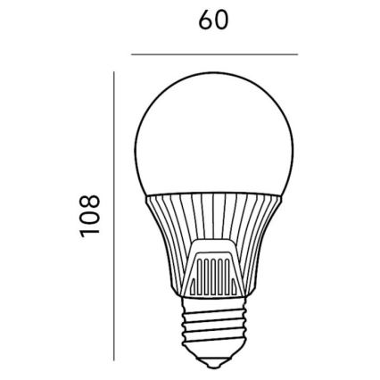 Lâmpada LED com sensor E27/9W/230V 6500K