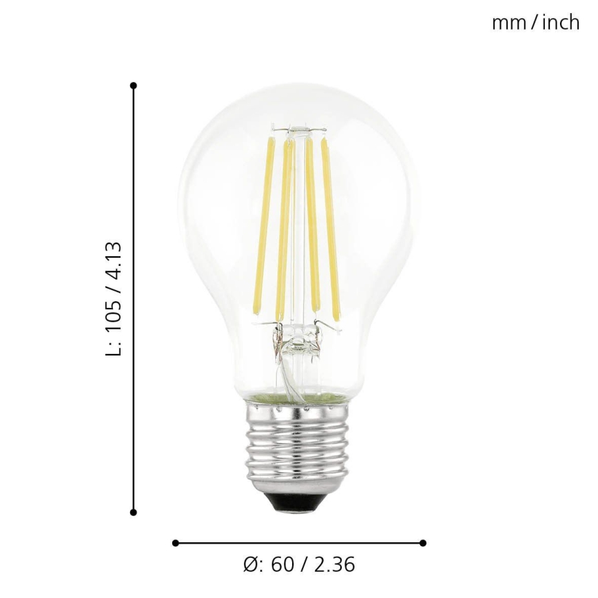 Lâmpada LED com sensor VINTAGE A60 E27/6W/230V 3000K - Eglo 11886