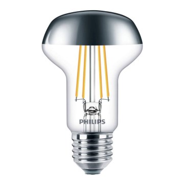 Lâmpada LED com um casquilho esférico espelhado Philips DECO E27/4W/230V 2700K