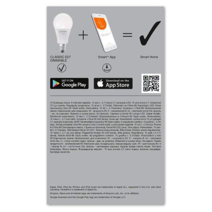 Lâmpada LED de escurecimento INTELIGENTE+ E27/14W/230V 2700K Wi-Fi - Ledvance