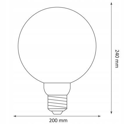 Lâmpada LED DECO VINTAGE G200 E27/4W/230V 1800K
