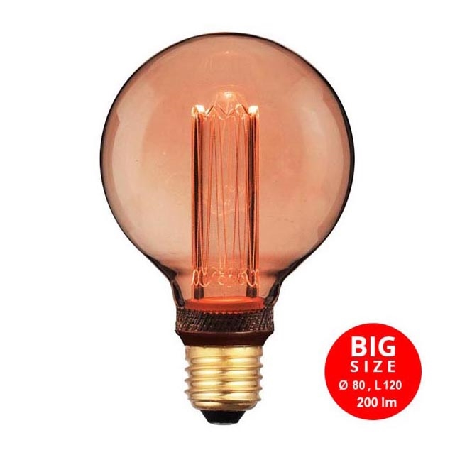 Lâmpada LED DECO VINTAGE G80 E27/4W/230V 1800K