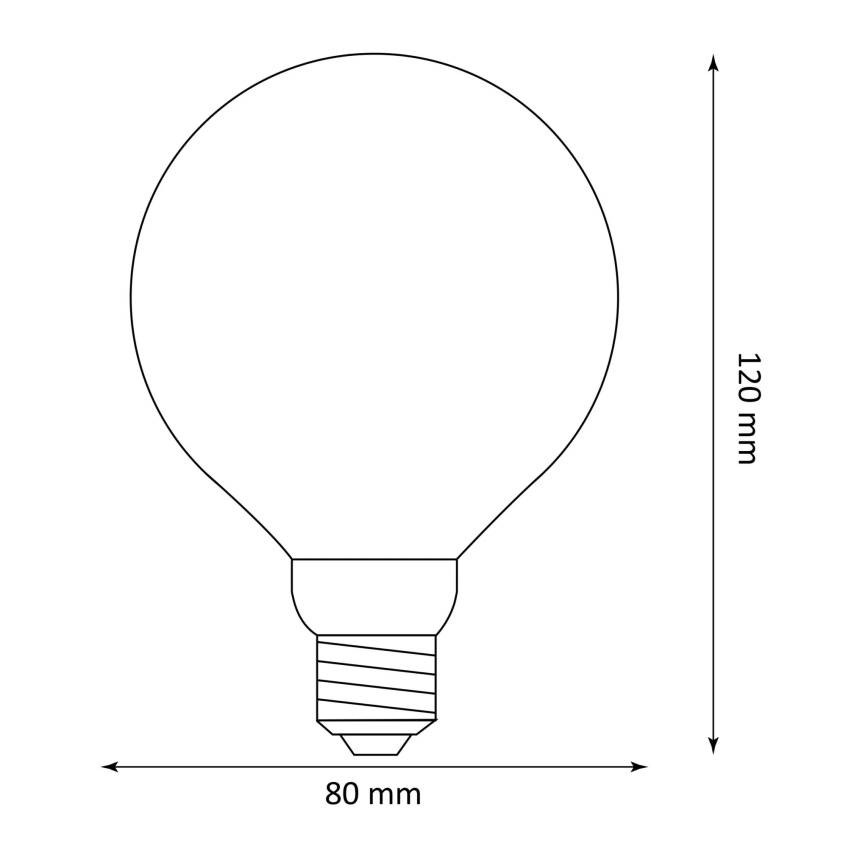 Lâmpada LED DECO VINTAGE G80 E27/4W/230V 1800K