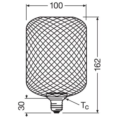 Lâmpada LED DECOR FLAT E27/3,5W/230V 2700K dourado - Osram