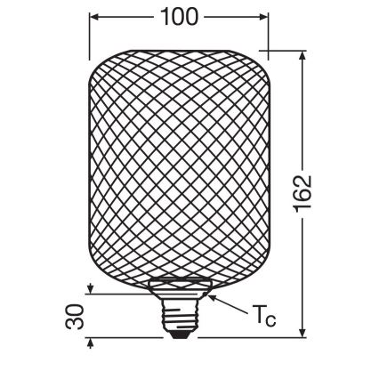 Lâmpada LED DECOR FLAT E27/3,5W/230V 2700K preto - Osram