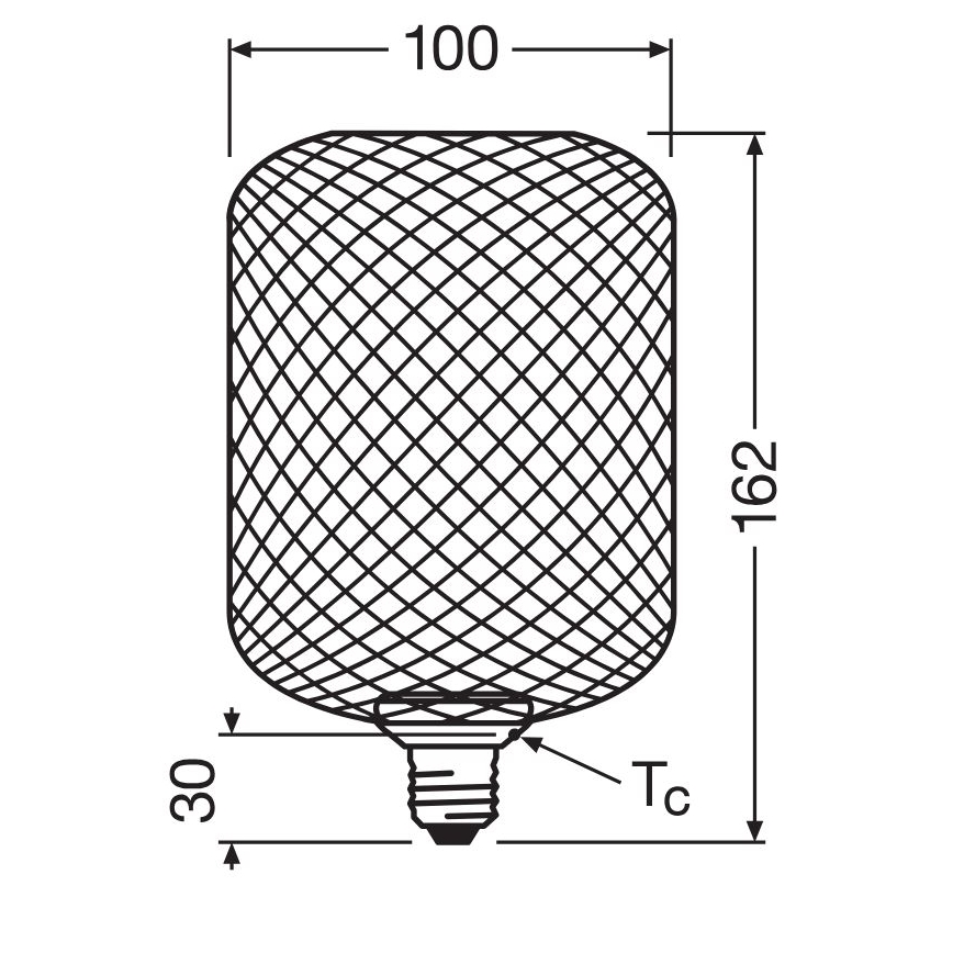 Lâmpada LED DECOR FLAT E27/3,5W/230V 2700K preto - Osram
