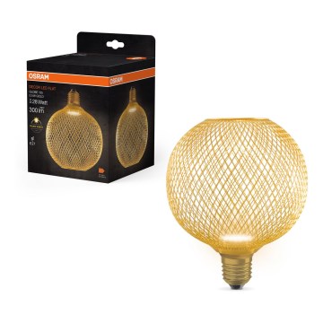 Lâmpada LED DECOR FLAT G125 E27/3,5W/230V 2700K dourado - Osram