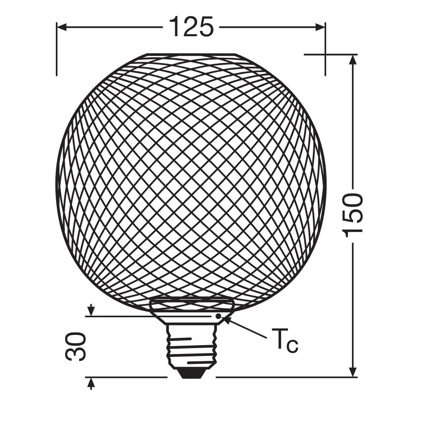 Lâmpada LED DECOR FLAT G125 E27/3,5W/230V 2700K dourado - Osram