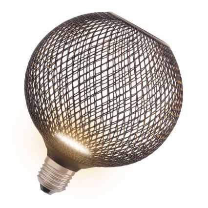 Lâmpada LED DECOR FLAT G125 E27/3,5W/230V 2700K preto - Osram