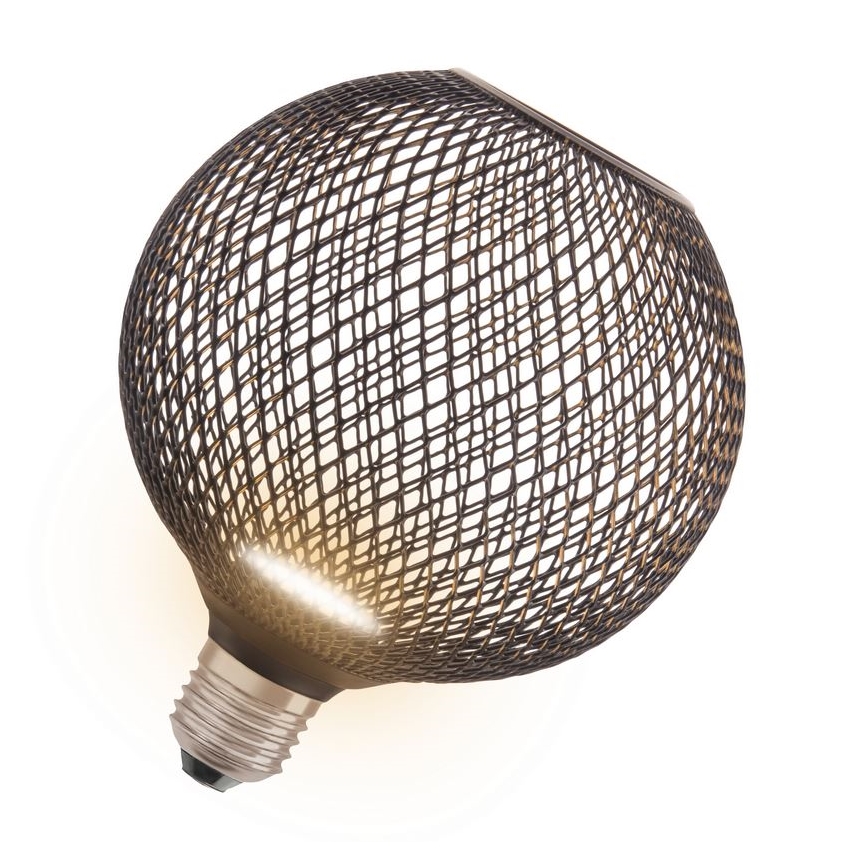 Lâmpada LED DECOR FLAT G125 E27/3,5W/230V 2700K preto - Osram