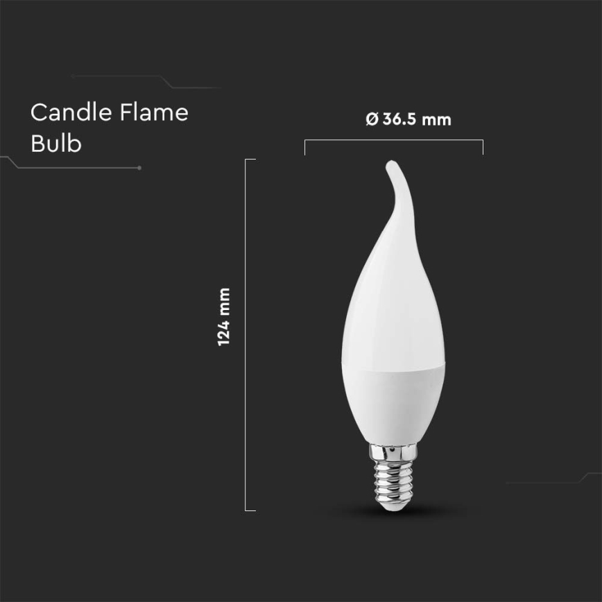 Lâmpada LED E14/3,7W/230V 3000K