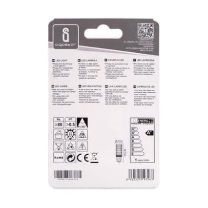 Lâmpada LED E14/6W/230V 3000K - Aigostar