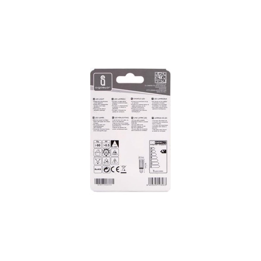 Lâmpada LED E14/6W/230V 3000K - Aigostar