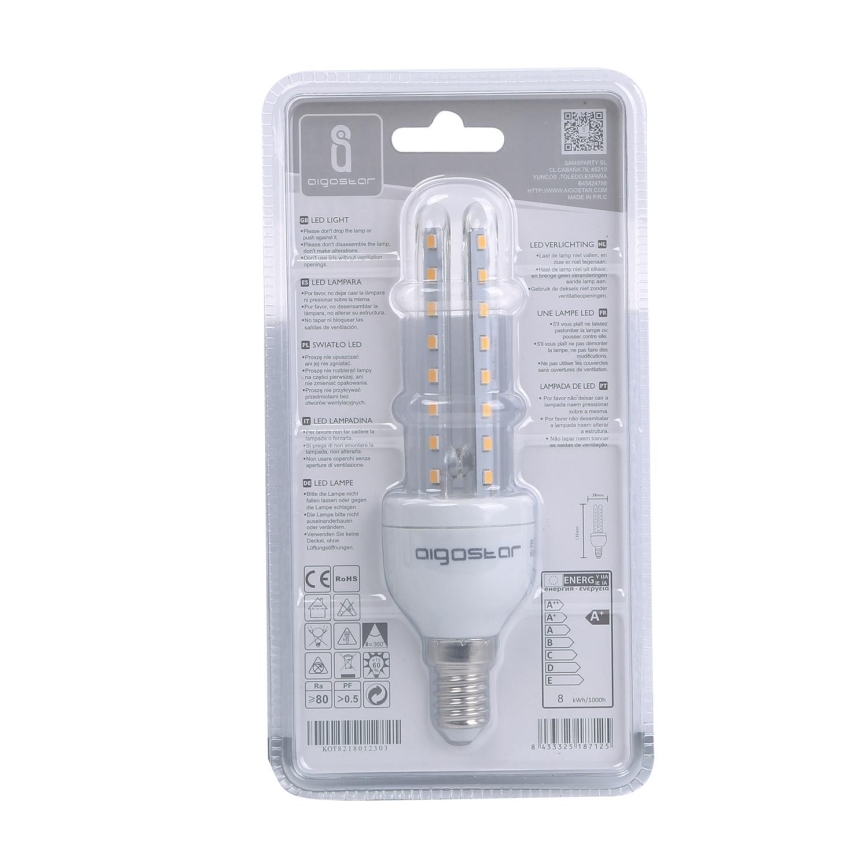 Lâmpada LED E14/8W/230V 3000K - Aigostar