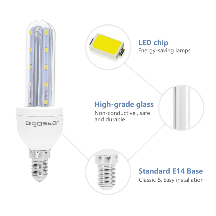 Lâmpada LED E14/8W/230V 6500K - Aigostar