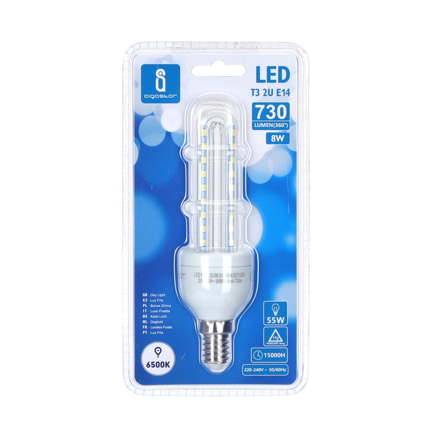 Lâmpada LED E14/8W/230V 6500K - Aigostar