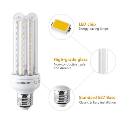 Lâmpada LED E27/15W/230V 3000K - Aigostar