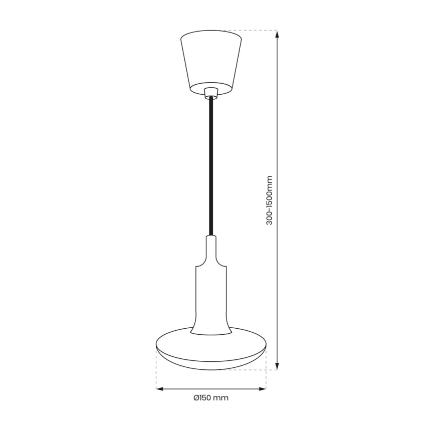 Lâmpada LED E27/15W/230V 6000K + power cabo