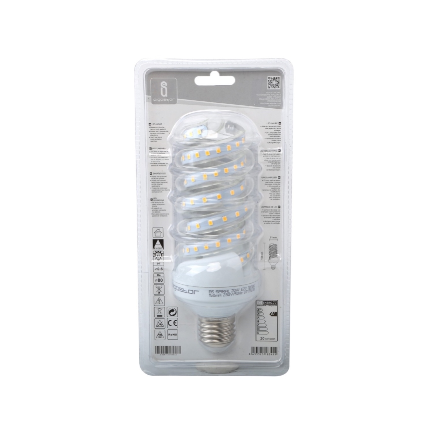 Lâmpada LED E27/20W/230V 3000K - Aigostar