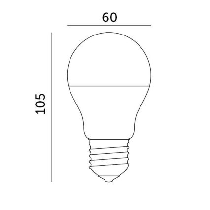 Lâmpada LED E27/8,5W/230V 3000K
