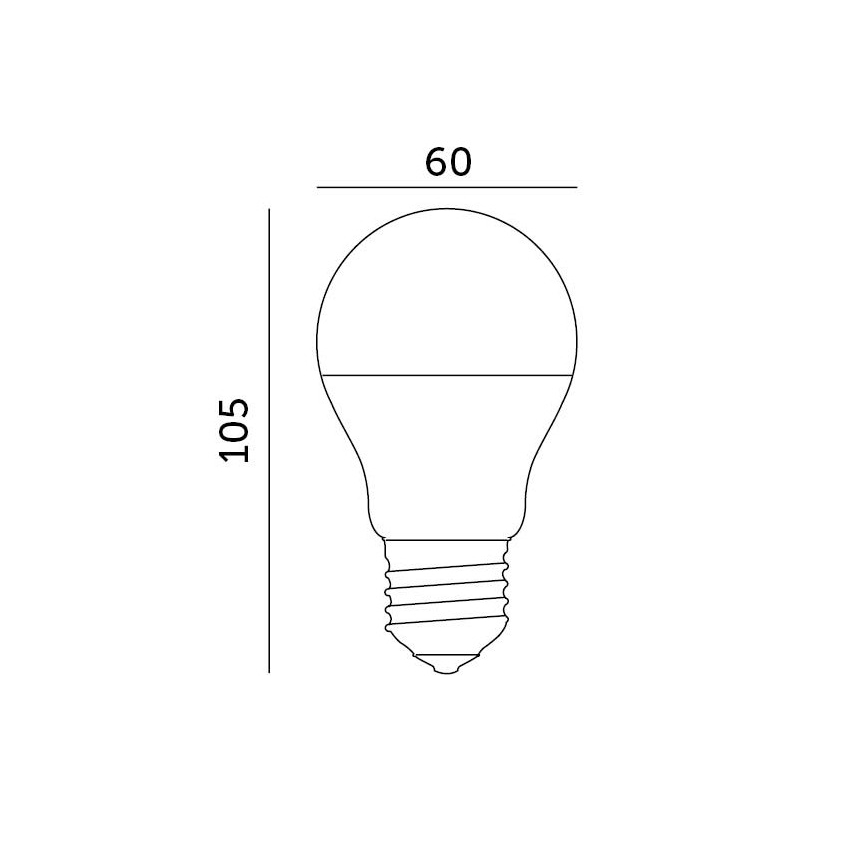 Lâmpada LED E27/8,5W/230V 3000K