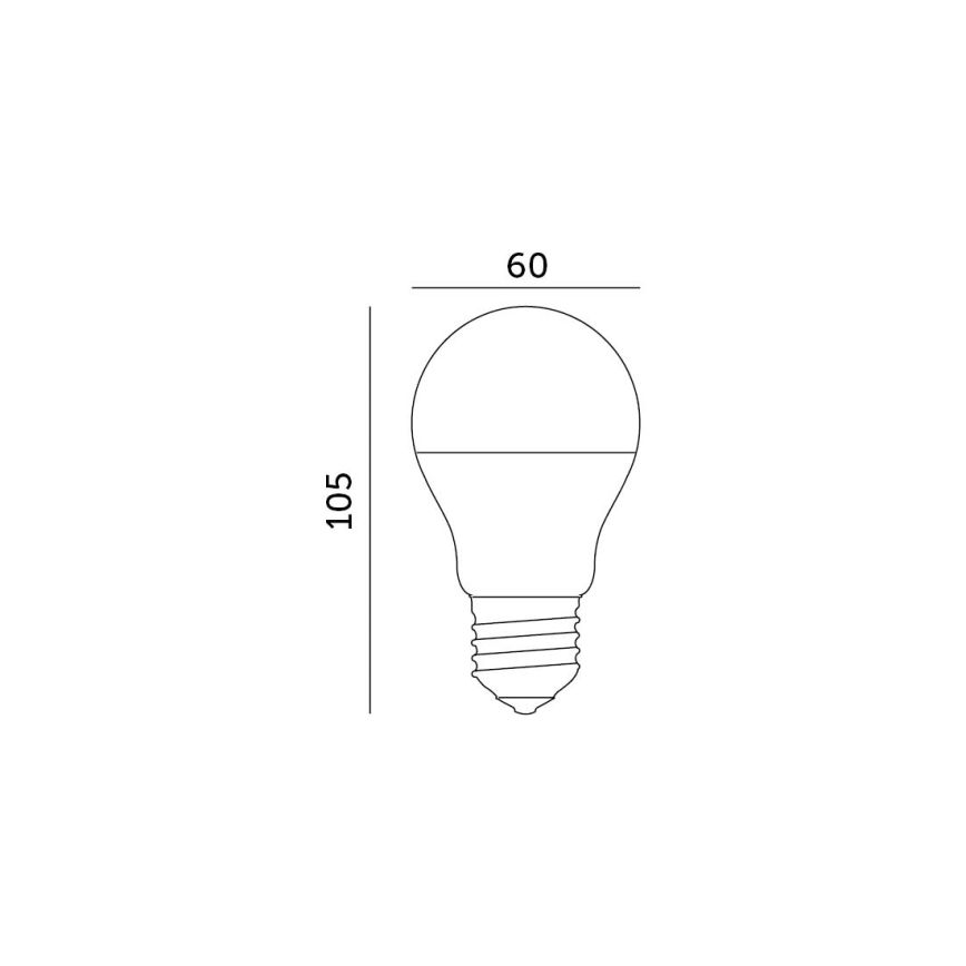Lâmpada LED E27/8,5W/230V 3000K
