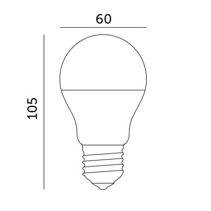 Lâmpada LED E27/8,5W/230V 4000K