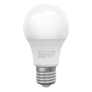 Lâmpada LED ECOLINE A60 E27/10W/230V 6500K - Brilagi