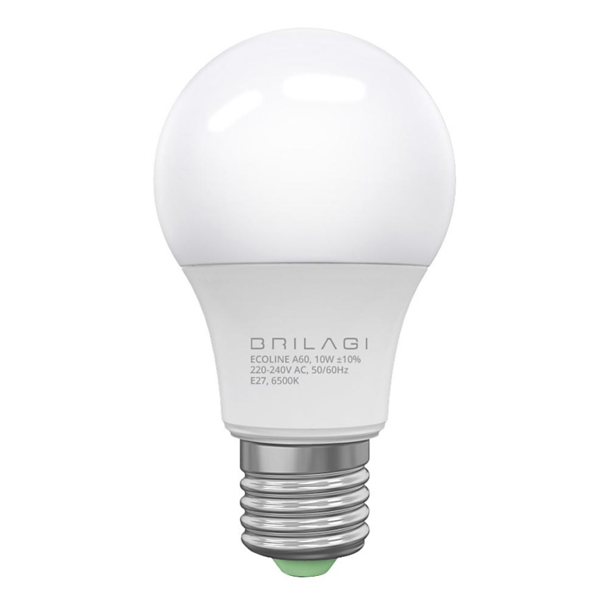 Lâmpada LED ECOLINE A60 E27/10W/230V 6500K - Brilagi