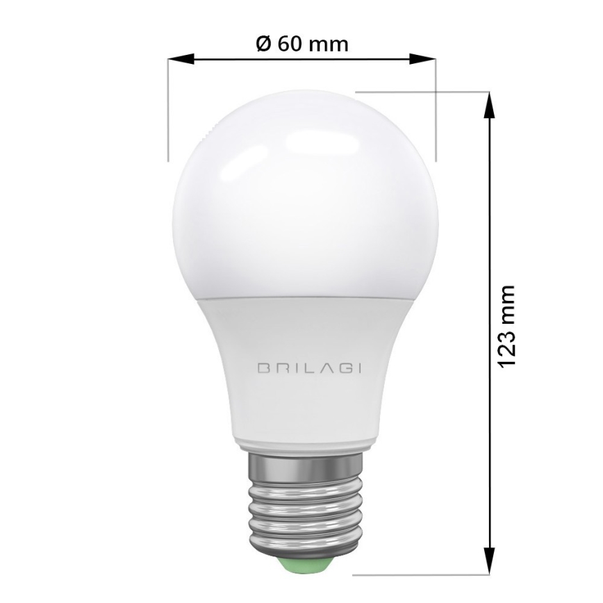 Lâmpada LED ECOLINE A60 E27/15W/230V 6500K - Brilagi