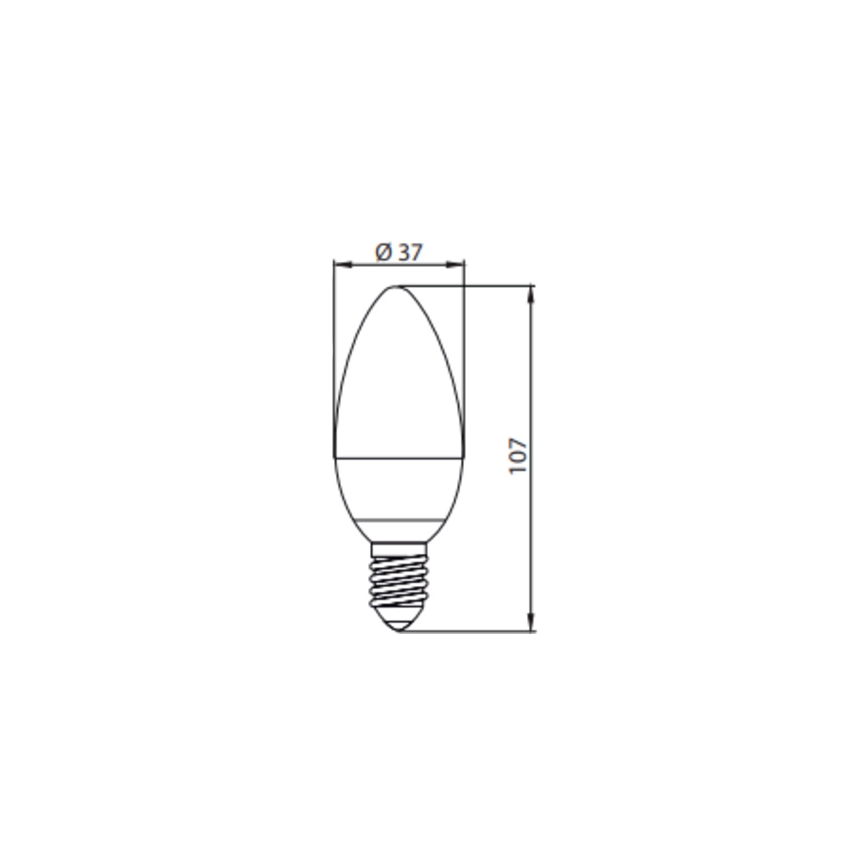 Lâmpada LED ECOLINE C37 E14/7W/230V 4000K -  Brilagi